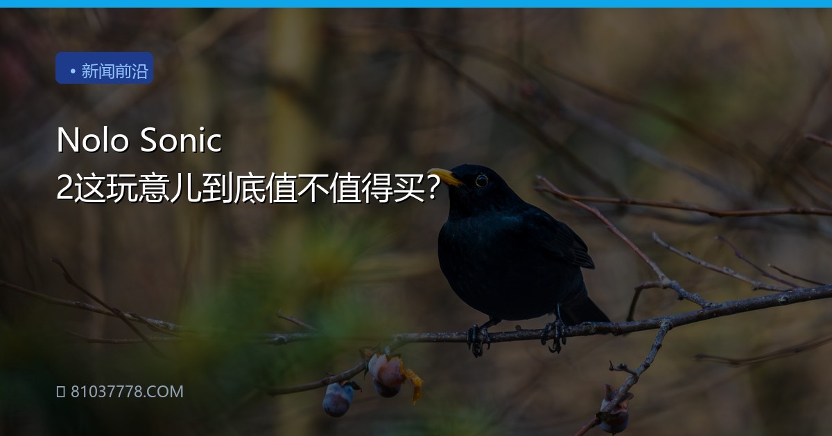 Nolo Sonic 2这玩意儿到底值不值得买？